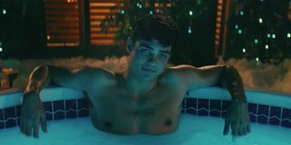 Peter Kavinsky in hot tub in To All The Boys I've Loved Before 2018 on Netflix