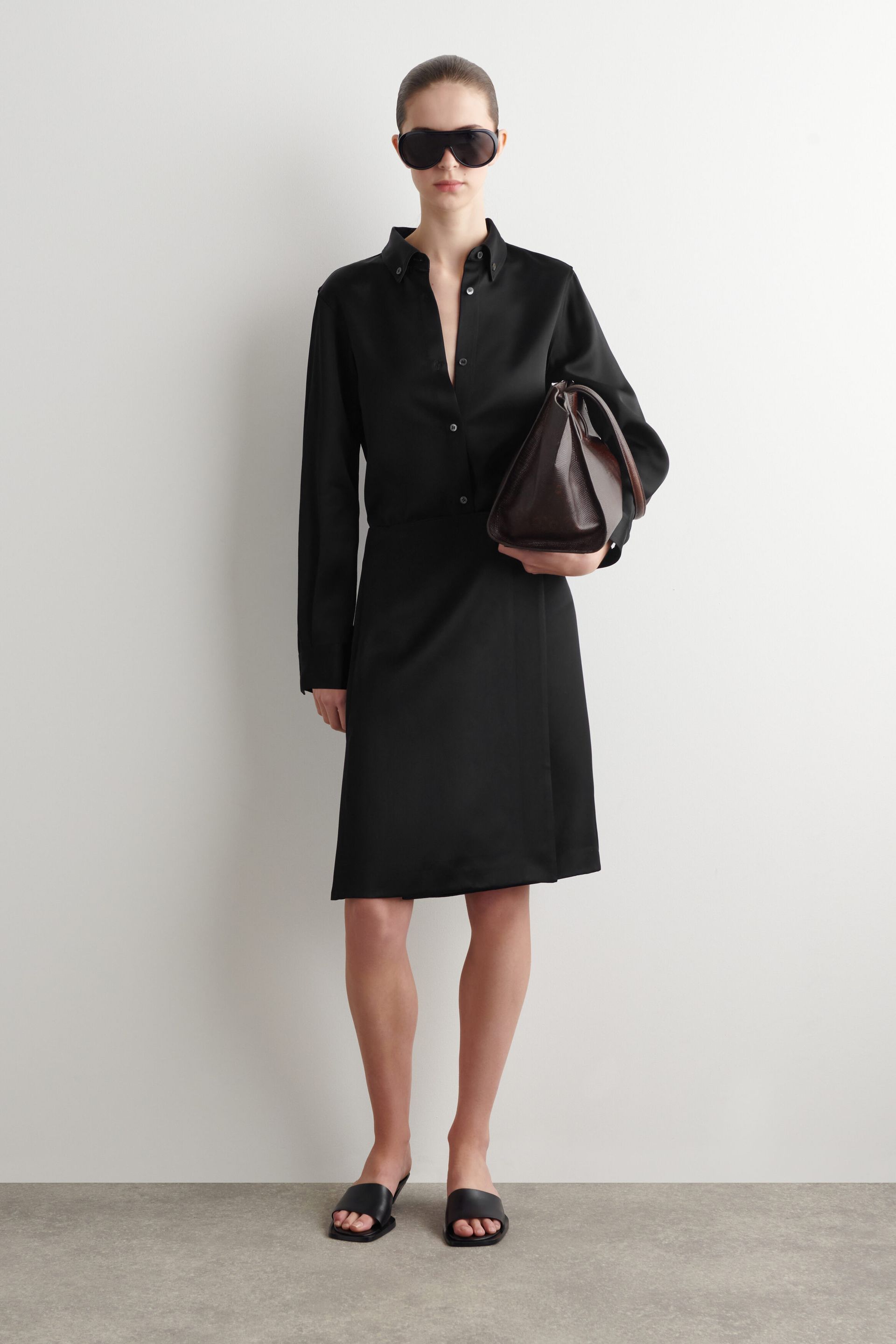 Satin Wrap Skirt