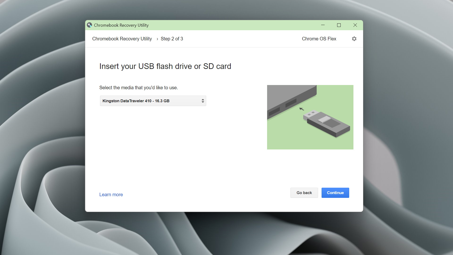 Google Chrome OS Flex running on an Acer Aspire V5