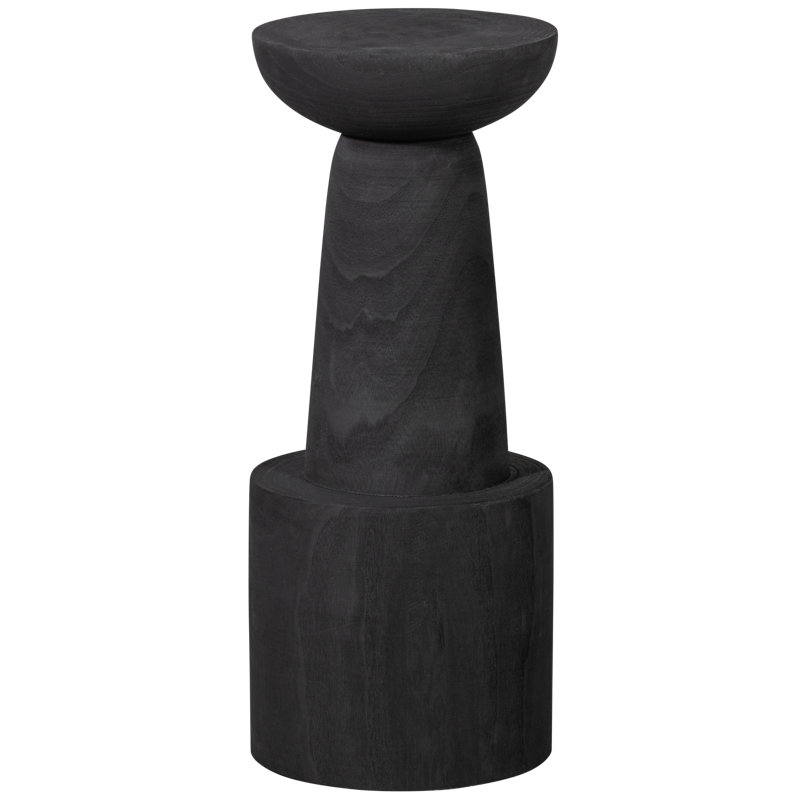 Woood Bink Bar Stool Wood Black 76xø32cm | Wayfair.co.uk
