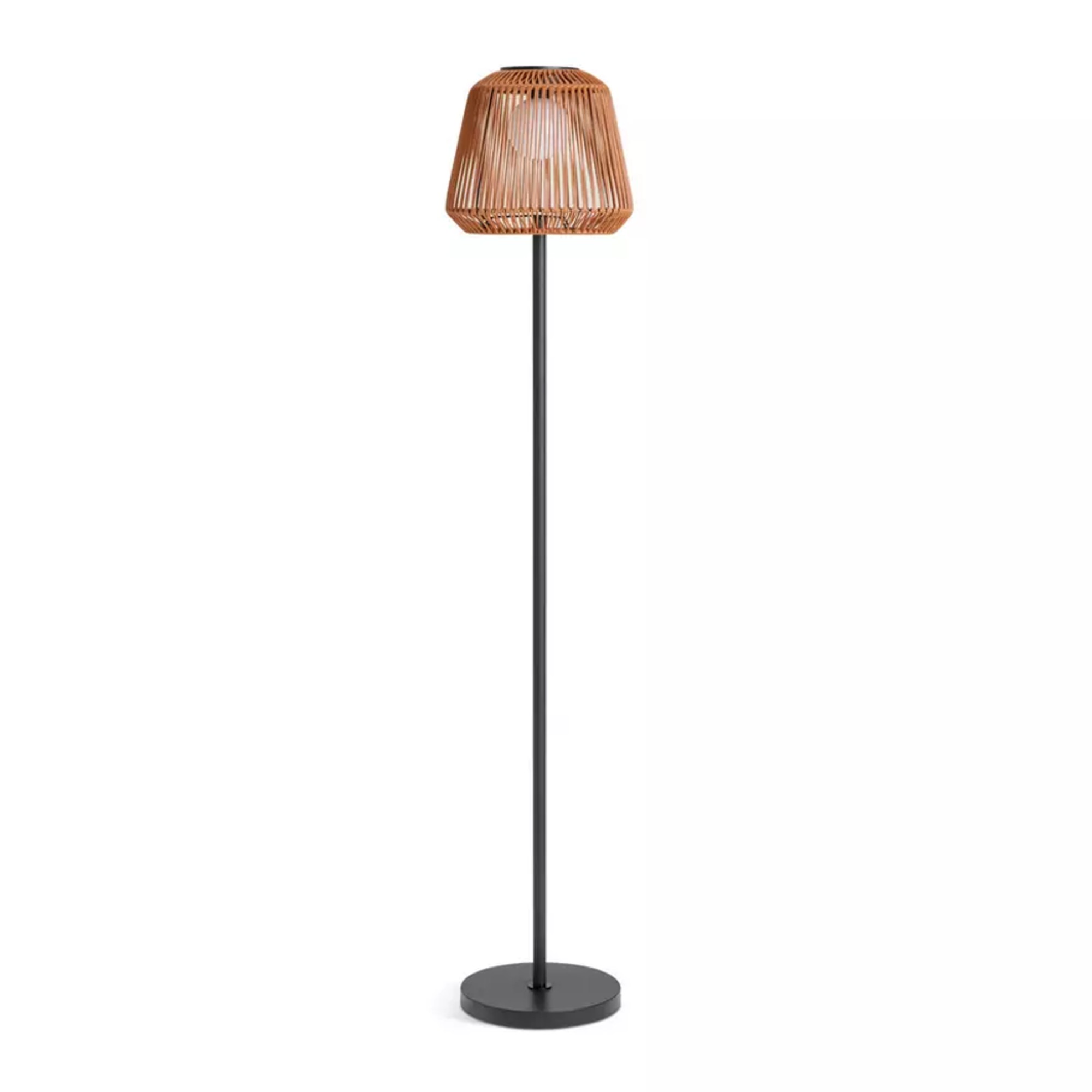 Habitat Solar Rattan Floor Lamp