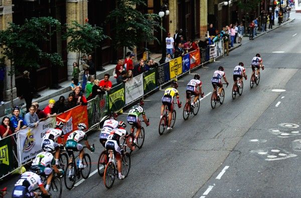 Bissel Pro Cycling controlled the front of the field until the last few laps