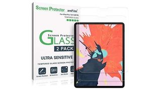 amFilm Screen Protector for New iPad 9 / iPad 8 / iPad 7, Apple Pencil  Compatible, Tempered Glass, 2 Pack