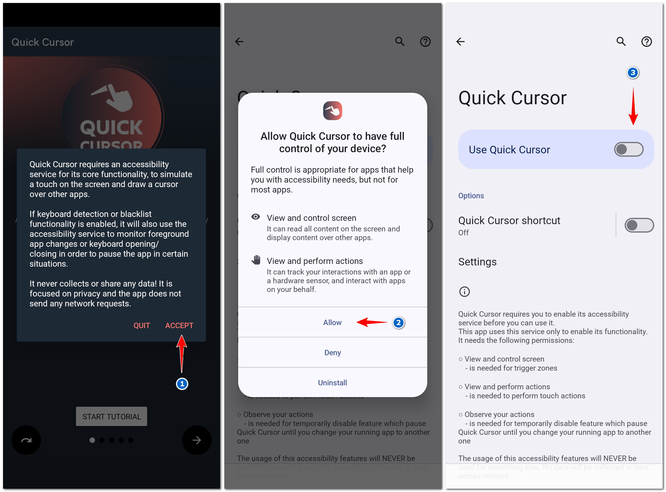 quick cursor initial configuration steps