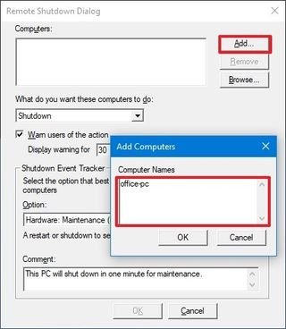 Shutdown GUI add PC remote shutdown