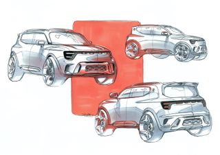 Exterior sketchwork design for the new smart #5