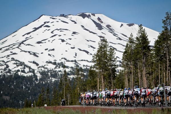 The men head towards Mt. Bachelor and a long day on the road.