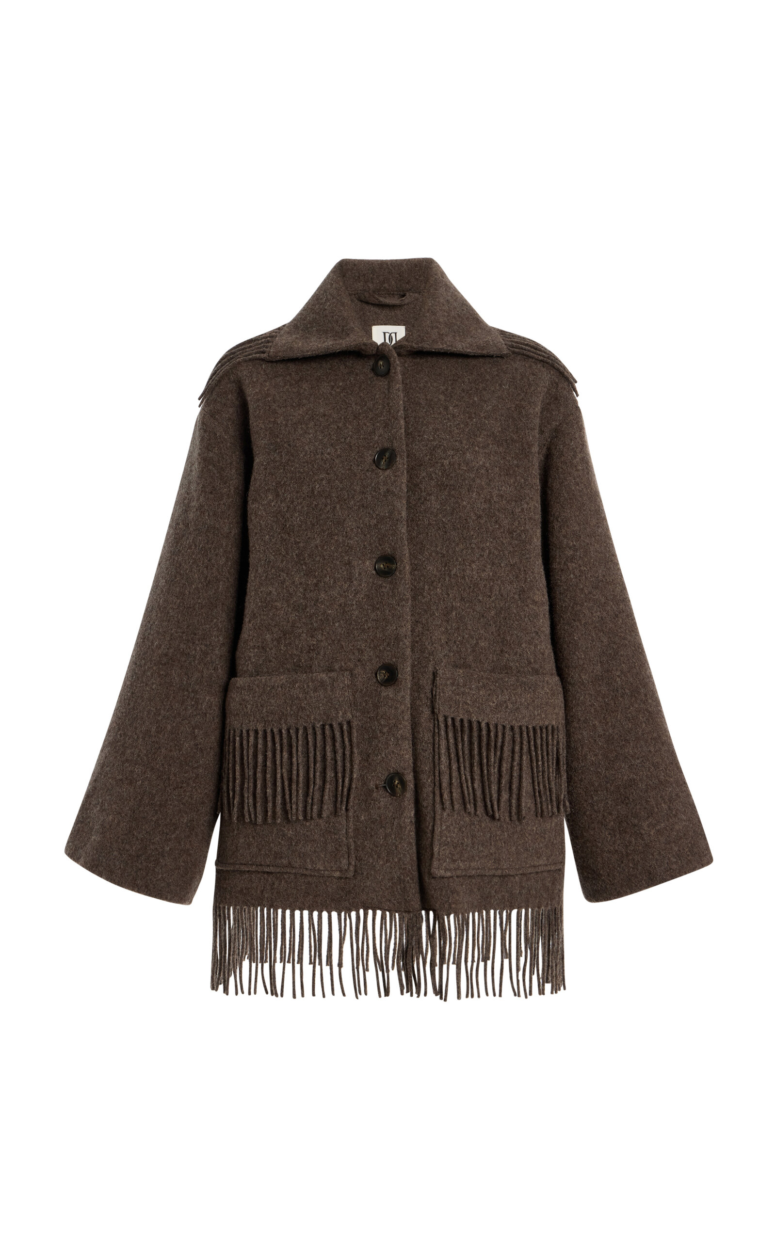 Boloune Fringed Wool Coat