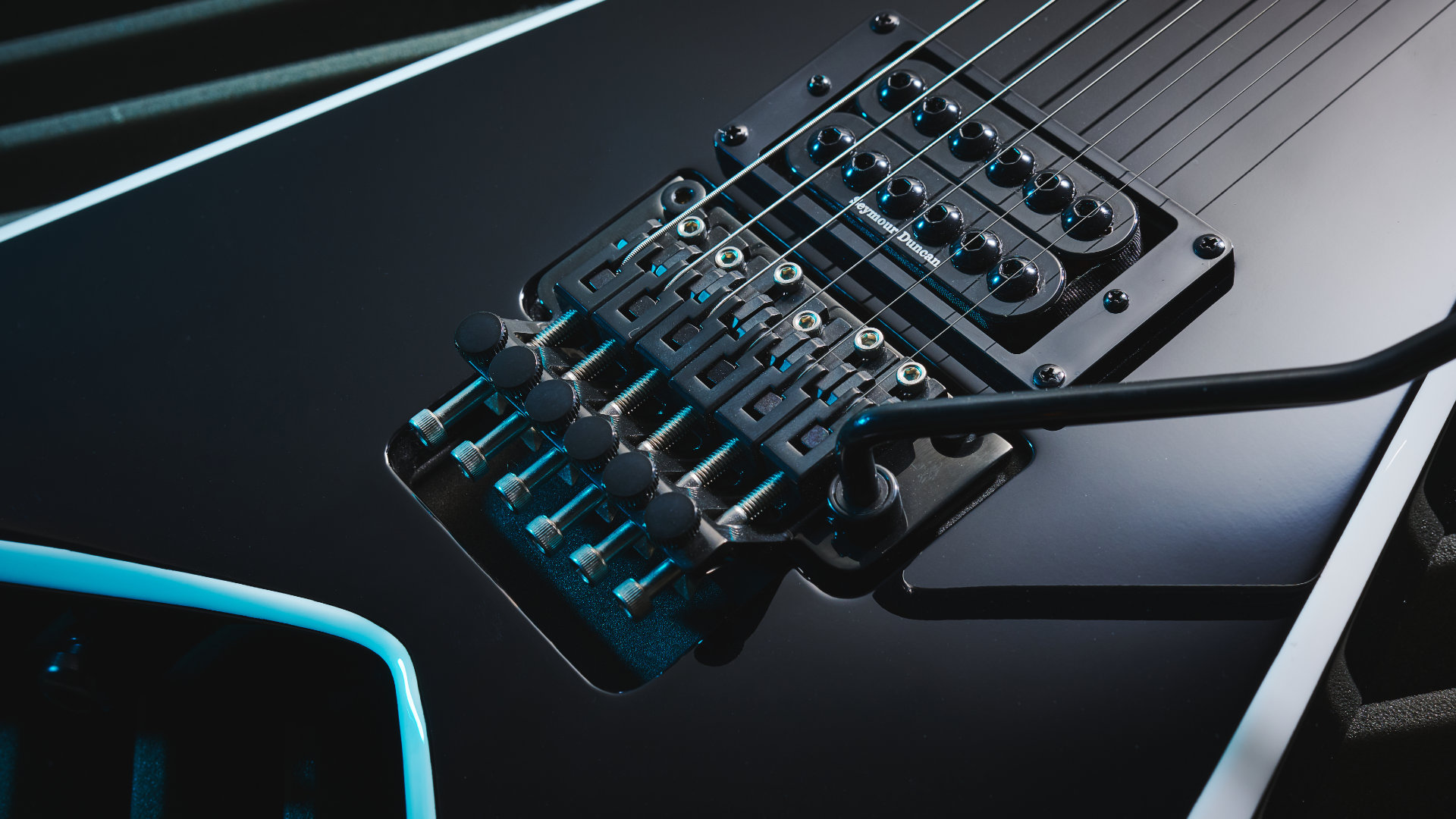 The Floyd Rose locking tremolo on the Jackson Pro Series Signature Wes Borland King V