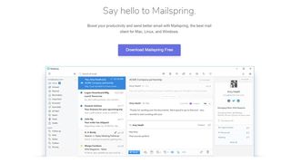 Mailspring's homepage