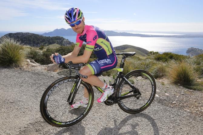 Damiano Cunego (Lampre-Merida) basks in the sunshine on Mallorca