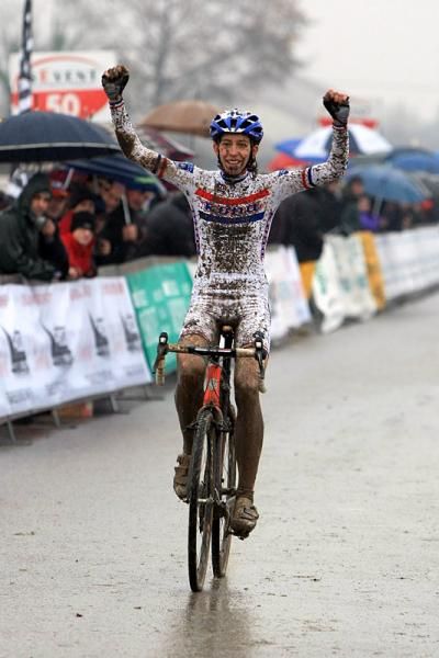 British champion Helen Wyman (Kona) soloed to victory in the women's race.
