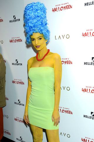 Emily Ratajkowski as Marge Simpson at Heidi Klum's bash, 2015