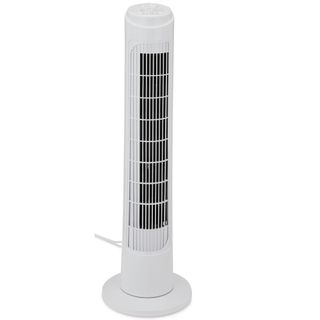 aldi white coloured tower fan