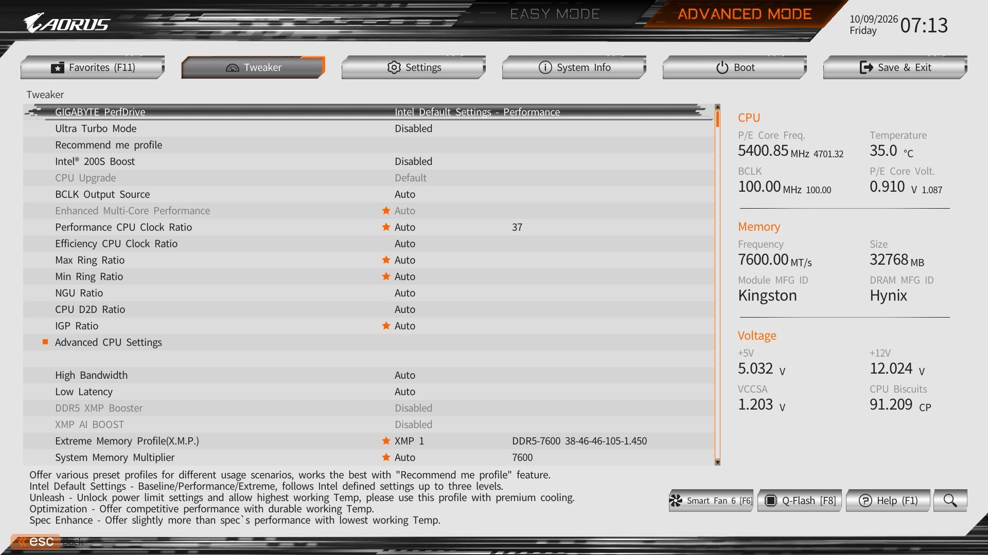 Gigabyte Z890M Aorus Elite Wifi7 Ice - BIOS
