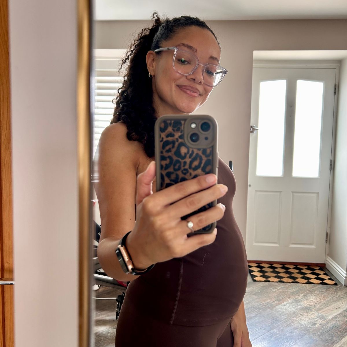 Health freelancer Becks Shepherd trying child's pose every day