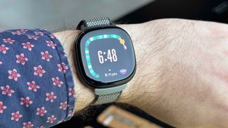 Fitbit Ace LTE on a wrist.