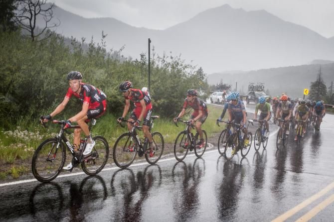 BMC whittles down the group on the climb of Kebler Pass on stage 2 of the USA Pro Challenge