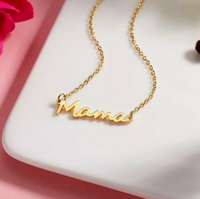 Mama Necklace Gold Plated Stainless Steel Mom Necklace | $13