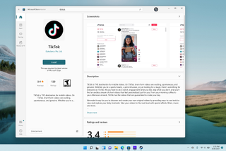 TikTok is in the Microsoft Store, but it's a native web app -- we'll have to wait a while yet for native Android app support on Windows 11