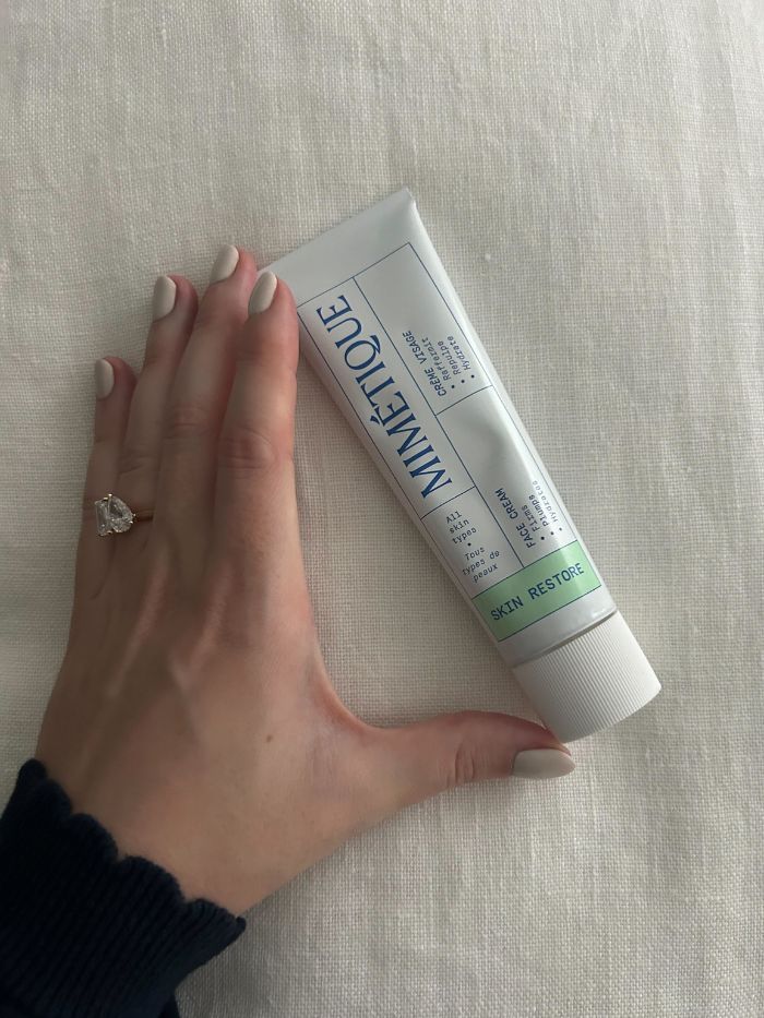 Junior beauty editor, Grace Lindsay, testing Mimetique skincare