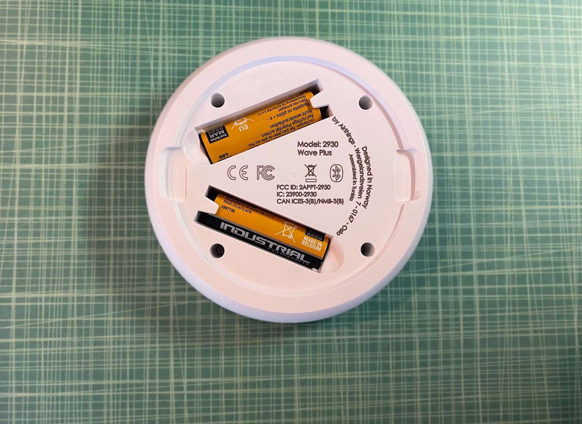 Airthings Wave Plus Review Back View