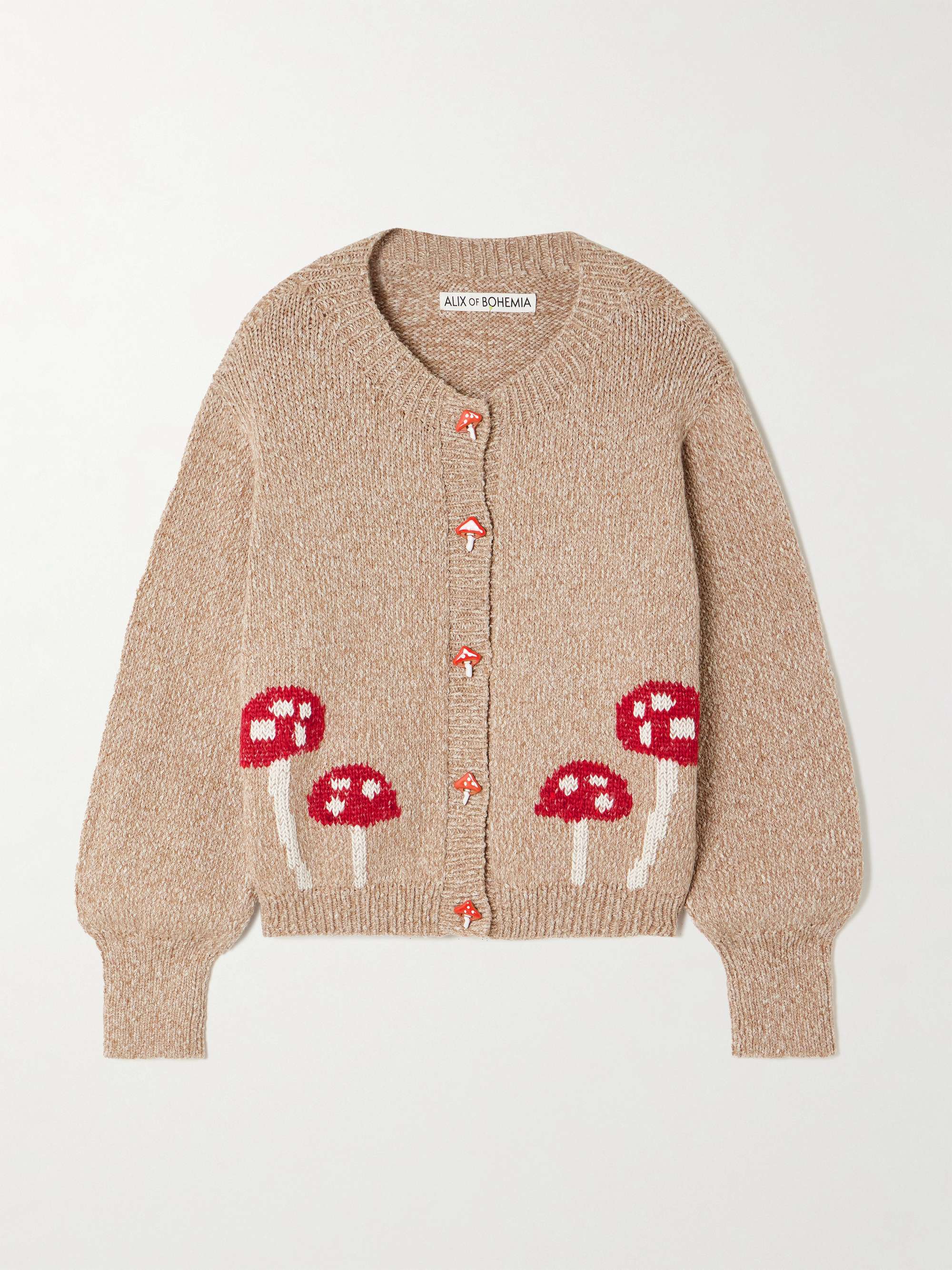 Sammi Intarsia-Knit Alpaca, Wool and Cotton-Blend Cardigan