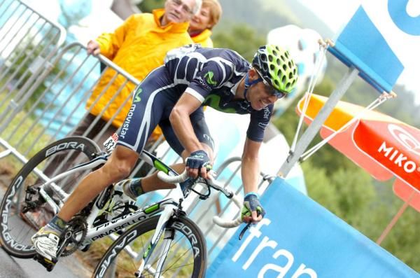 Rui Costa (Movistar) held off Alexandre Vinokourov on the final climb.