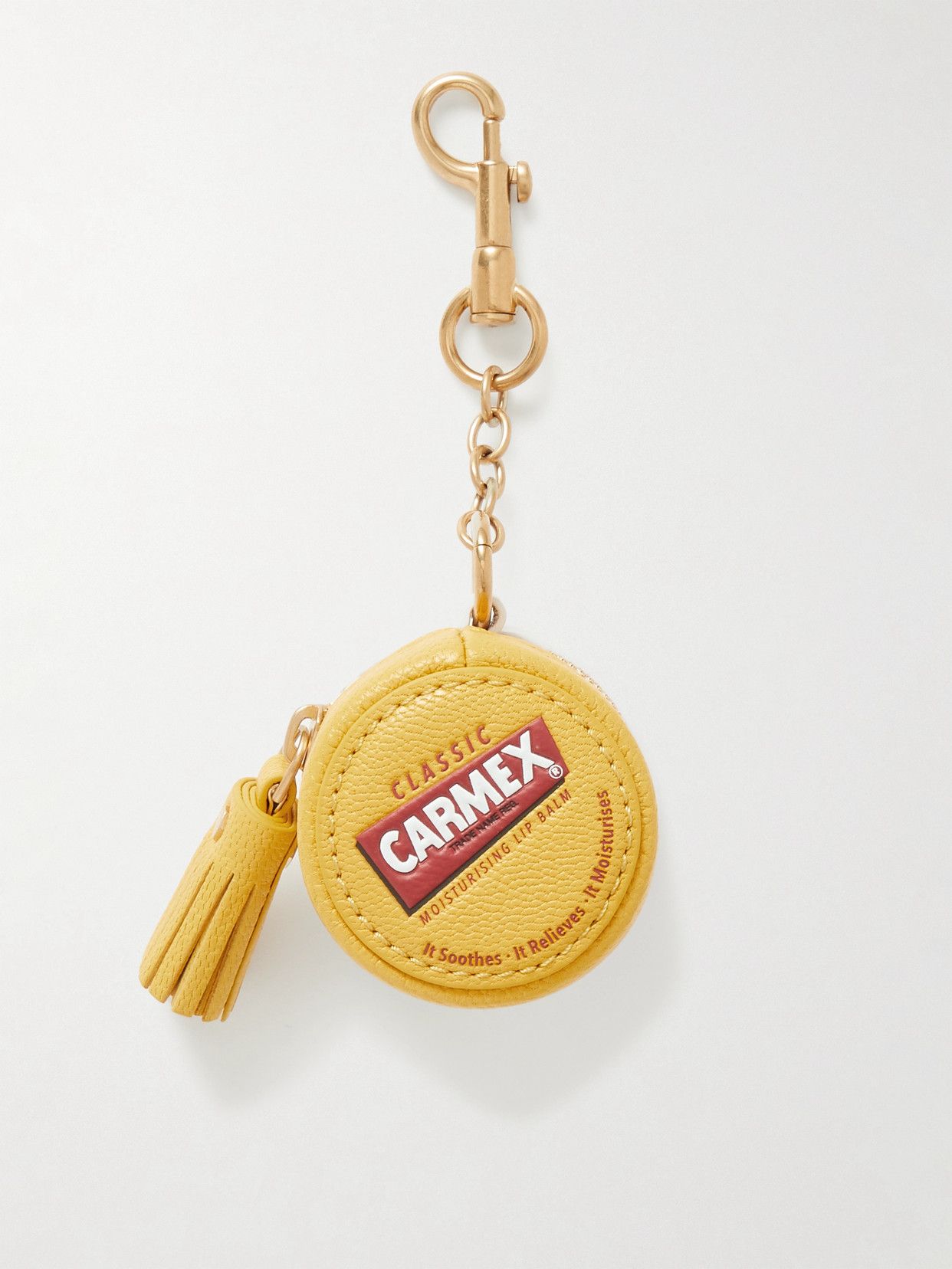 Carmex Tasseled Textured-Leather Coin Purse
