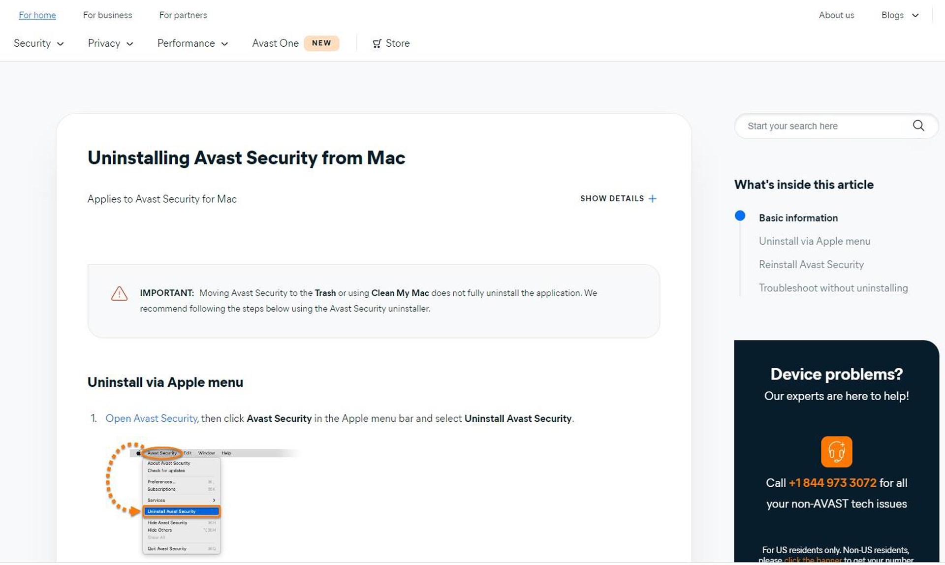 Avast Security Premium app screen shot