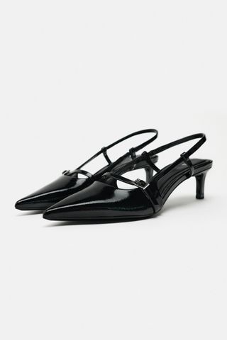Slingback Shoes With Buckled Strap