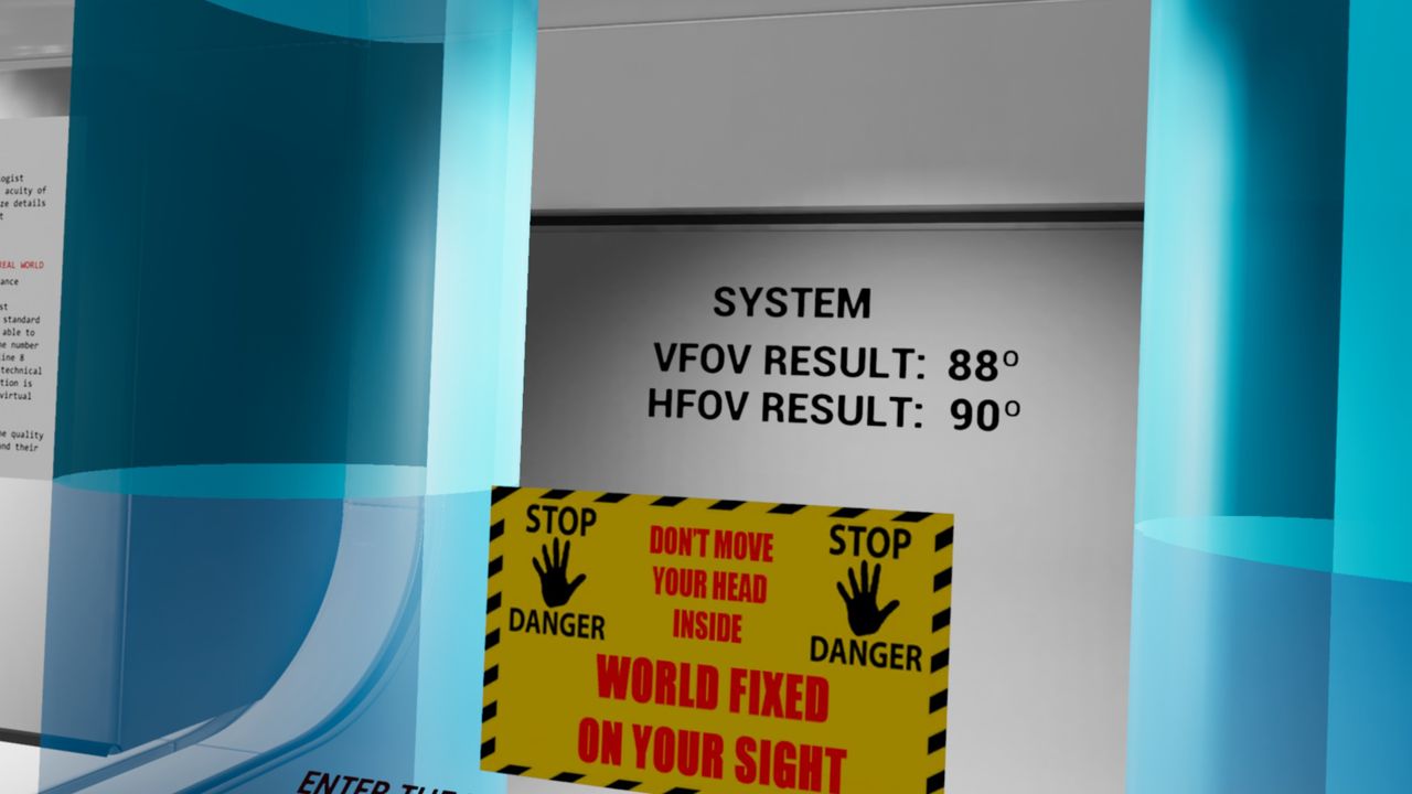 an fov text for the pimax dream air in testhmd.