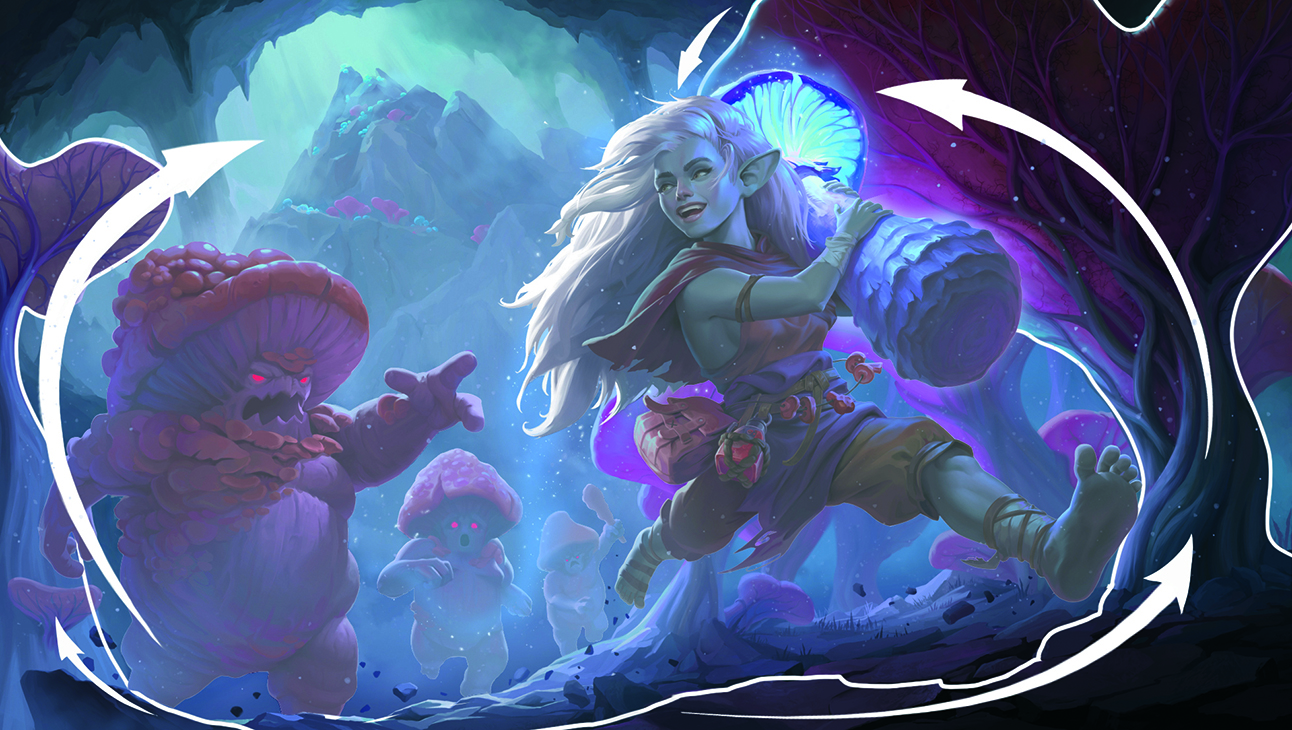 Image from a tutorial on how to draw a Circle of Spores druid