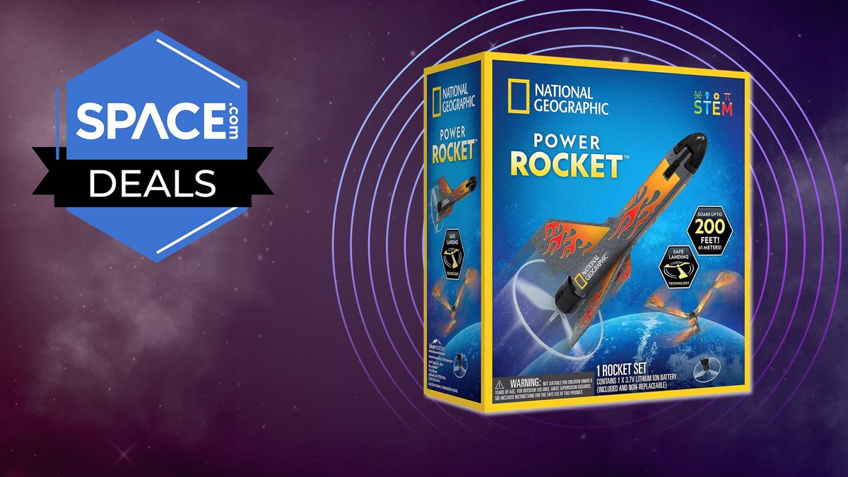 The National Geographic Rocket packaging details with Space.com deals logo