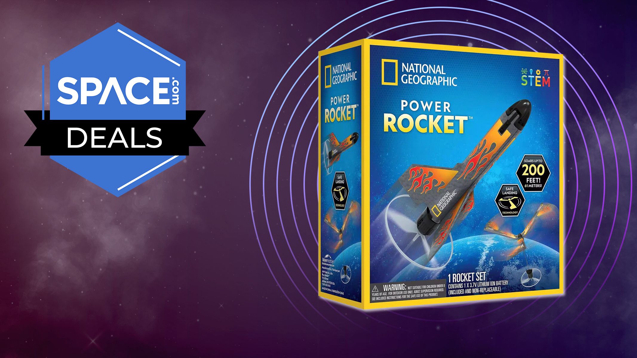 Save over $15 on National Geographic's Power Rocket for kids | Space