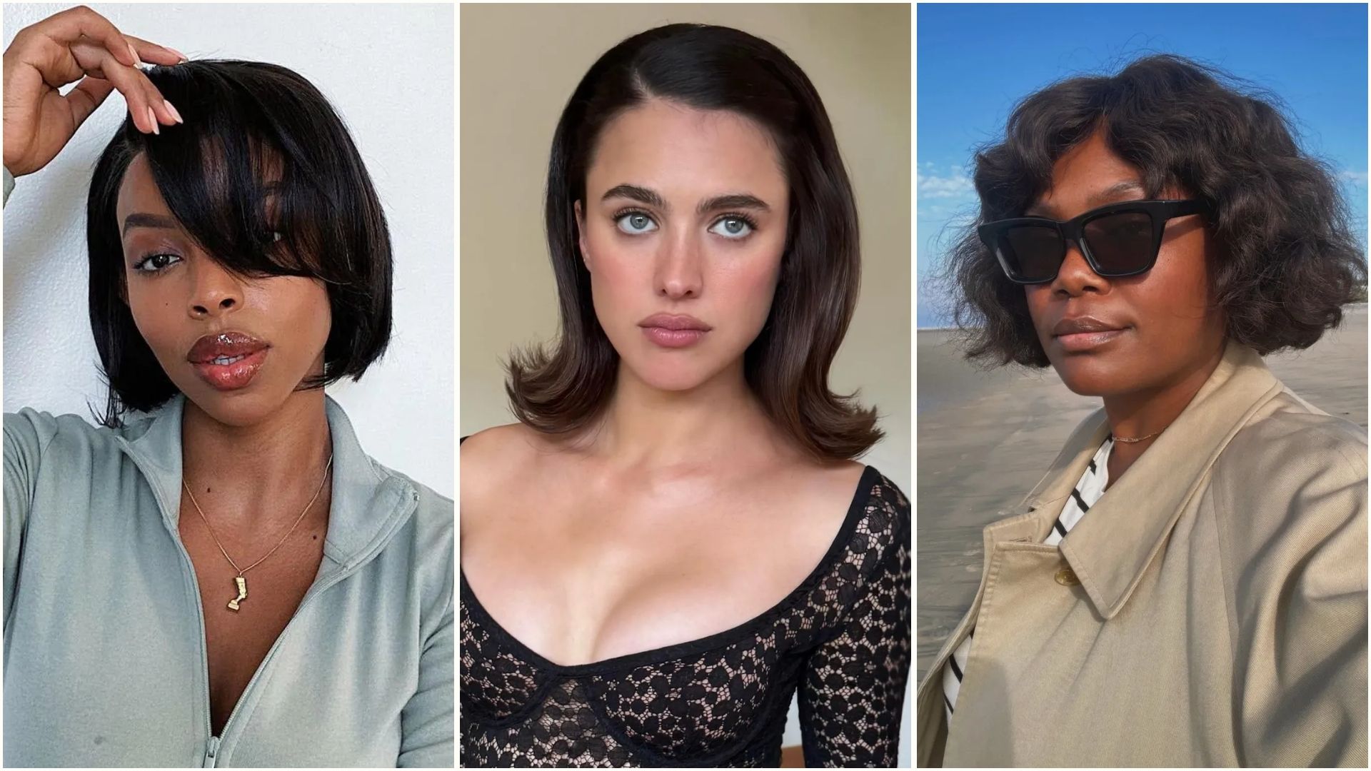 A collage of trending short hairstyles