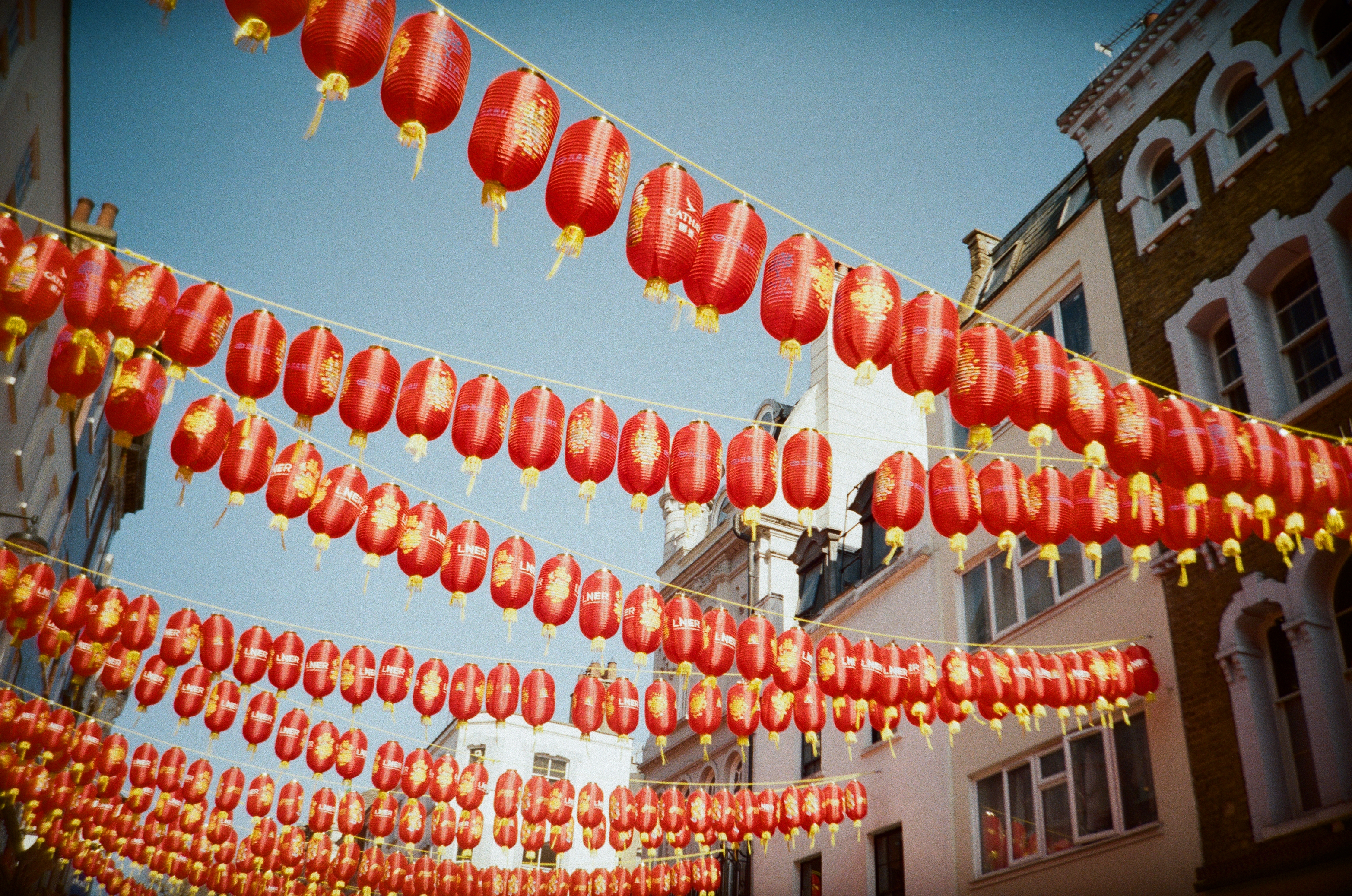 Scan of Lomo MC-A image shot on Kodak Gold 200 showing London street scenes