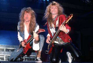 (L-R) Adrian Vandenberg and Rudy Sarzo, former guitarist and bassist of Whitesnake