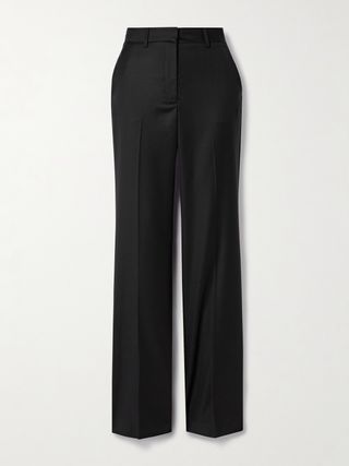 Olivia wool twill straight leg trousers