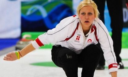 Olympic curler Madeleine Dupont posed topless.