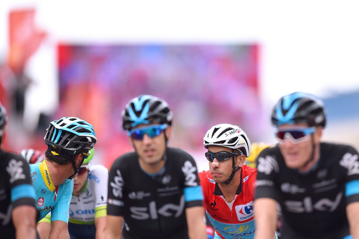 Fabio Aru (Astana) contemplating on the start line