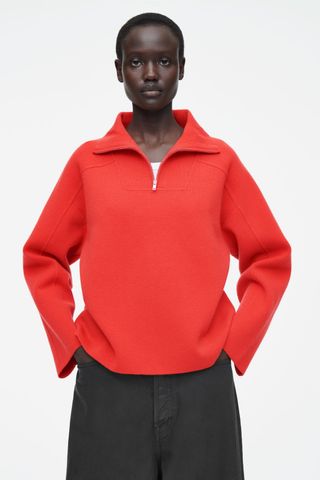 Merino Wool Half-Zip Jumper