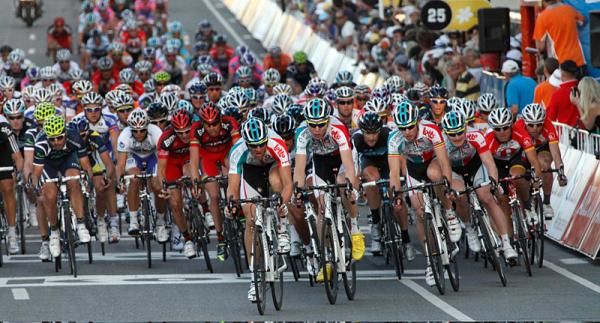 The Omega Pharma-Lotto team sets the pace