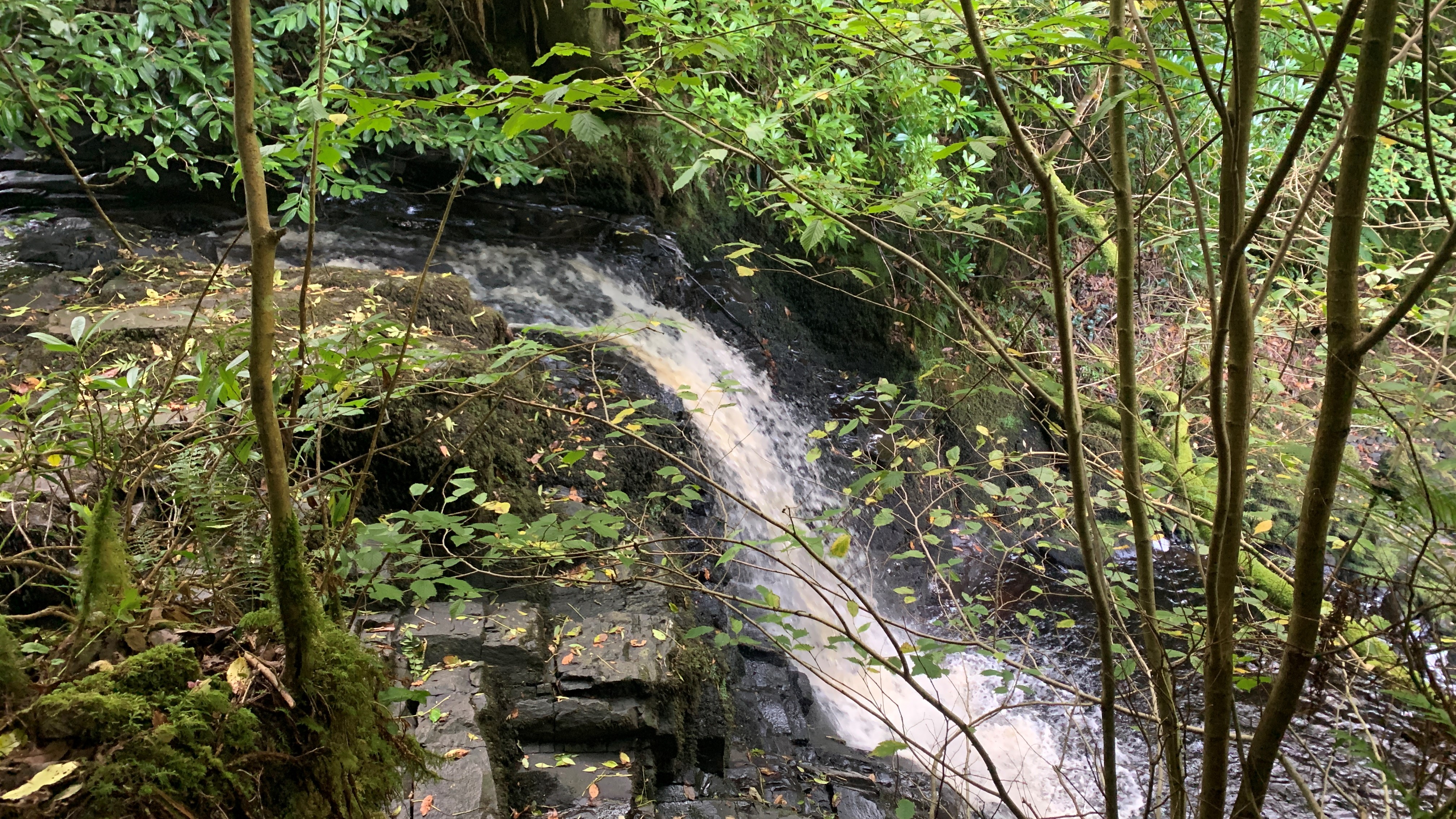 A waterfall on the way to Wemyss Bay