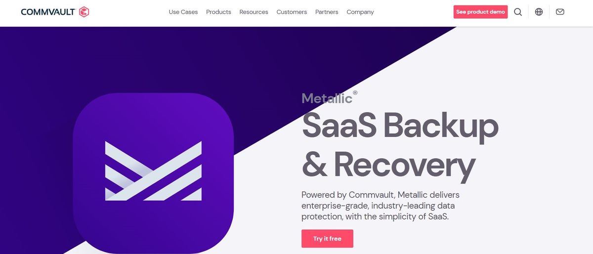 Metallic SaaS Backup &amp; Recovery Review Hero