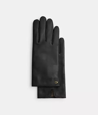 Coach Sculpted Signature Leather Tech Gloves