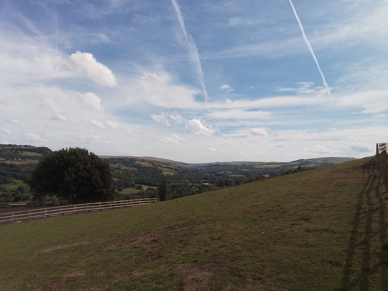 Nokia T10 camera sample showing a field and hills in daylight
