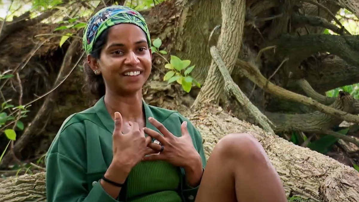 Jem gives a confessional on Survivor.