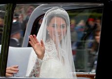 Kate Middleton in Sarah Burton for Alexander McQueen