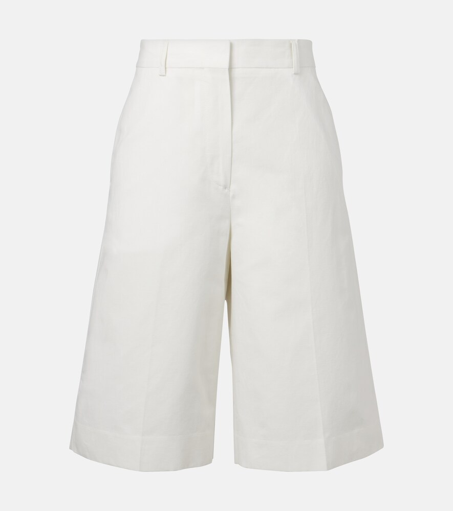 Cotton and Linen Bermuda Shorts